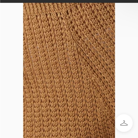 NWT Savannah Morrow Halle Open Pointelle Knit Pant In Almond XL - Picture 5 of 7